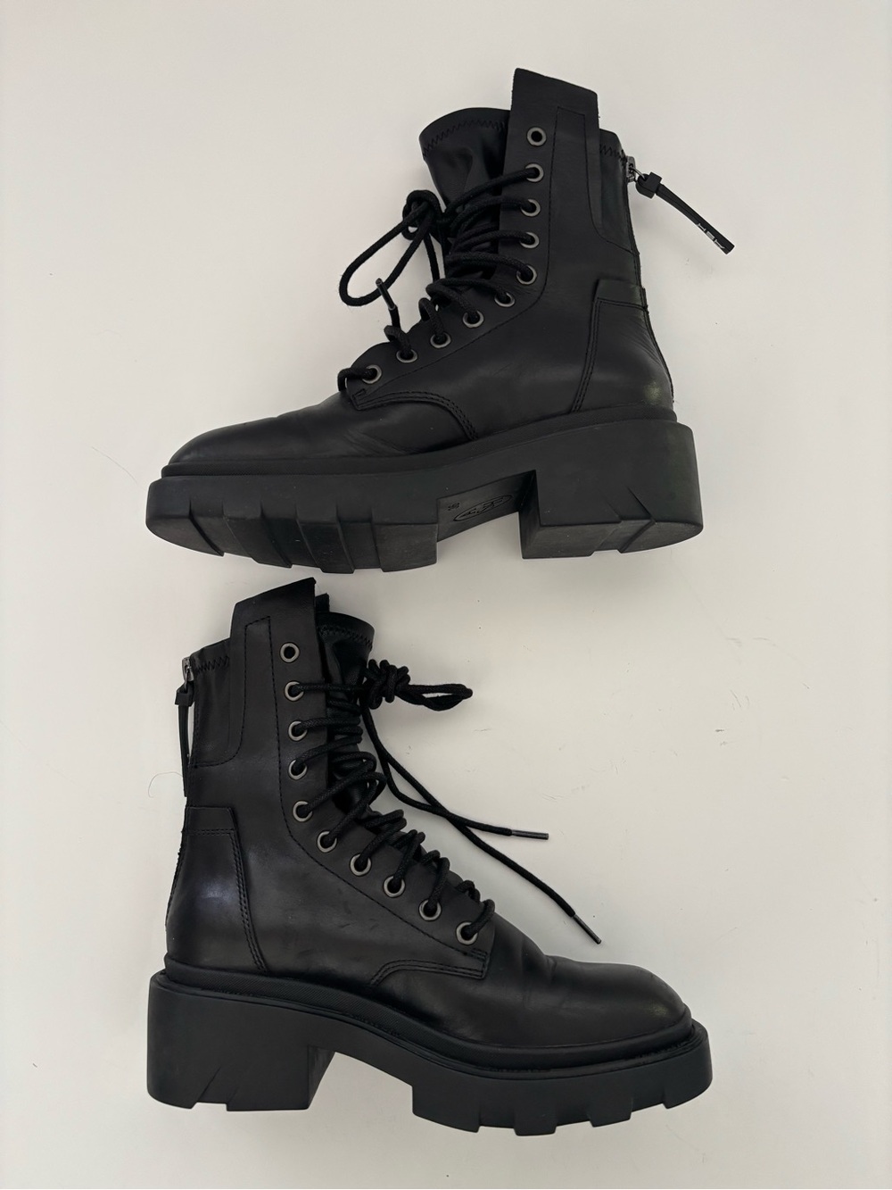 ASH Madness Women’s Leather Zip Heeled Boots Size 36 - Picture 7 of 10